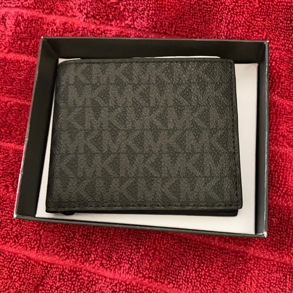 Black MK monogram MENS wallet
